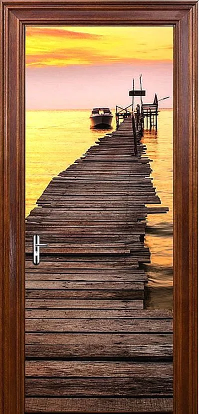 Входная дверь Zerda-10 (Фотопечать / МДФ Шпон) - внешняя сторона